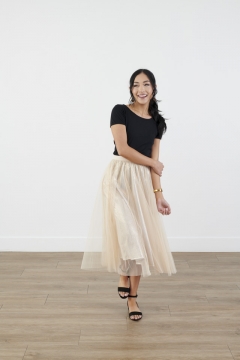 Tulle Midi Skirt